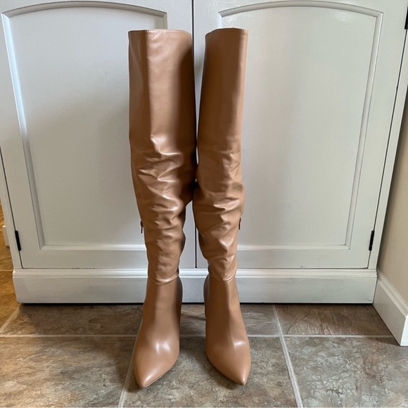 INC International Concepts Tan Over-The-Knee Iyonna Slouch Boots-8.5M - Picture 1 of 14